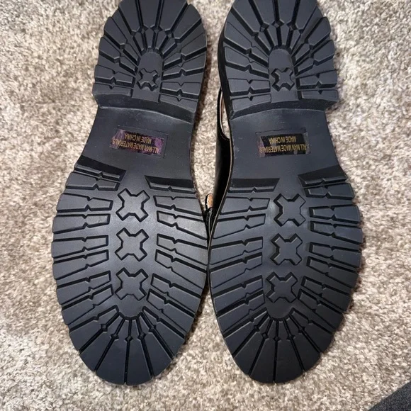 DV by Dolce Vita Women’s Black Leather Slingback Loafers with Tan Sole - Picture 3 of 3